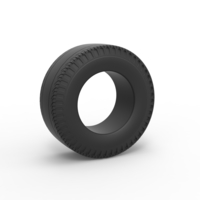 Diecast rear tire of vintage dragster Version 2 Scale 1:10 - Thumbnail 1