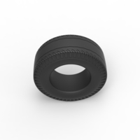 Diecast rear tire of vintage dragster Version 2 Scale 1:10 - Thumbnail 5