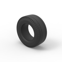 Diecast rear tire of vintage dragster Version 2 Scale 1:10 - Thumbnail 6