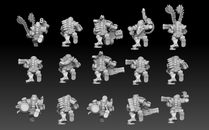 Space Dwarf Stormers 3D Print 477537