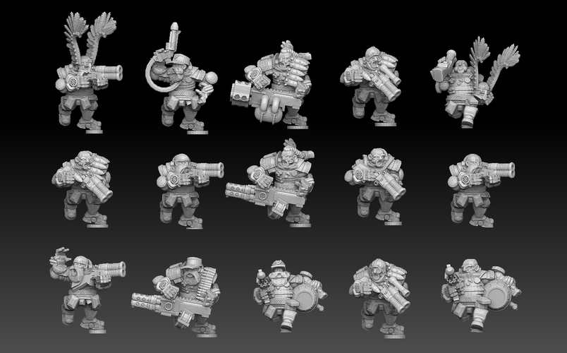 Space Dwarf Stormers 3D Print 477538