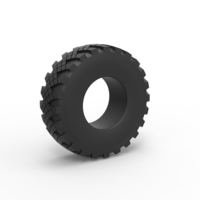 Small Diecast military Ural tire KAMA-1260 Scale 1 to 25 3D Printing 477643