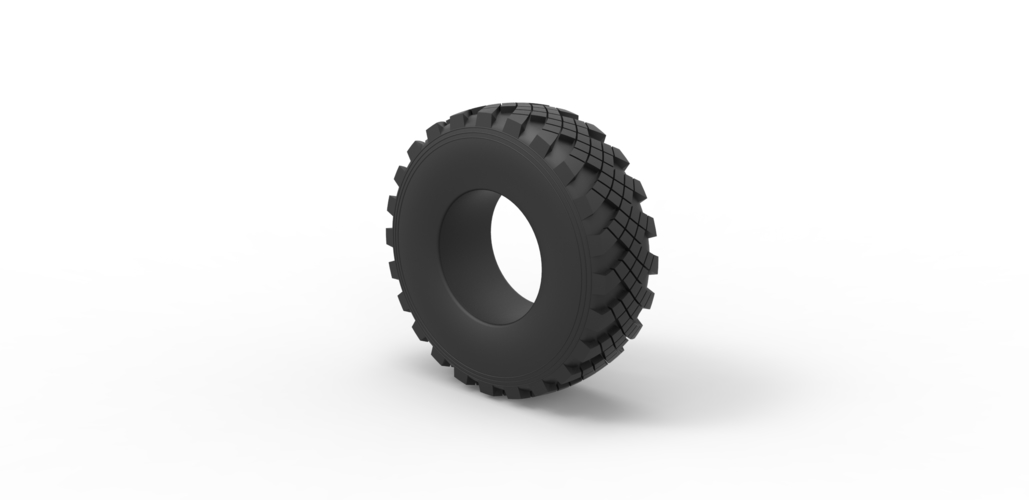 Diecast military Ural tire KAMA-1260 Scale 1 to 25 3D Print 477649