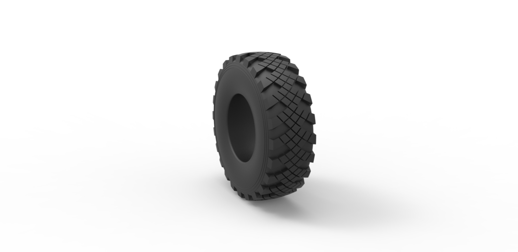 Diecast military Ural tire KAMA-1260 Scale 1 to 25 3D Print 477650