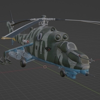 Small Helicopter Attack Hind 3D Printing 477695