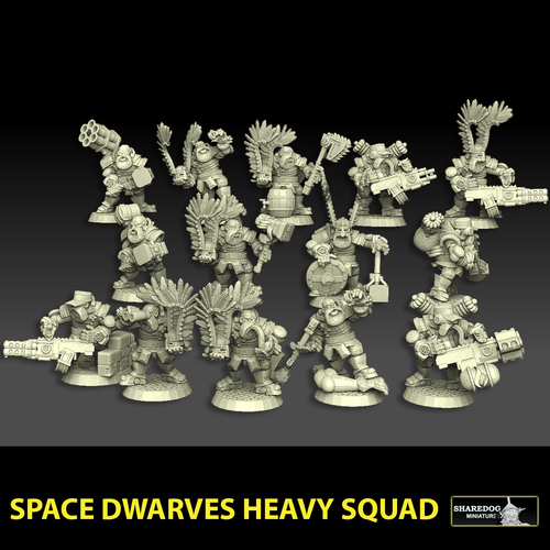 Astroknight Dwarves Heavy Squad 3D Print 477772