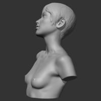 HD girl bust S 3D print model - Thumbnail 6