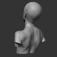 HD girl bust S 3D print model - Thumbnail 7