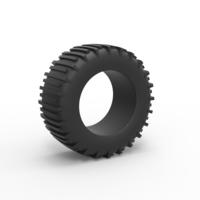 Small Diecast Trom 20 tire Scale 1 to 25 3D Printing 477942