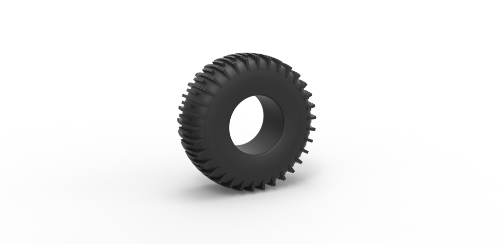Diecast Trom tire 5 Scale 1 to 25 3D Print 477983