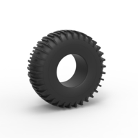Small Diecast Trom tire 5 Scale 1 to 25 3D Printing 477983