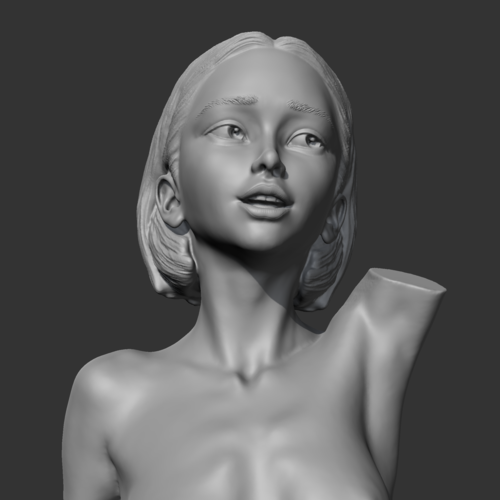 HD girl bust T 3D print model 3D Print 478074