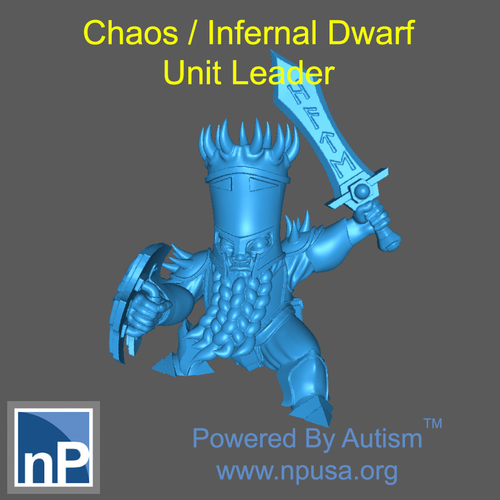 Chaos Dwarf Unit Leader 3D Print 478094