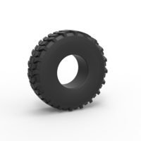 Small Diecast military truck tire 5 Scale 1 to 25 3D Printing 478125