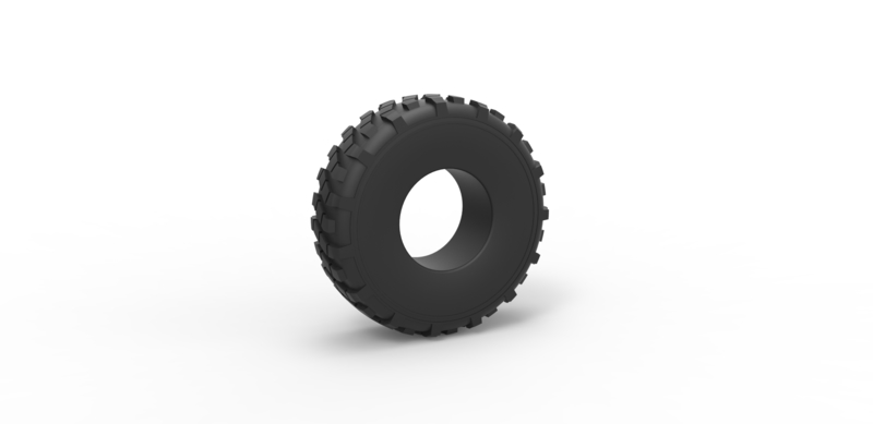 Diecast military truck tire 6 Scale 1 to 25