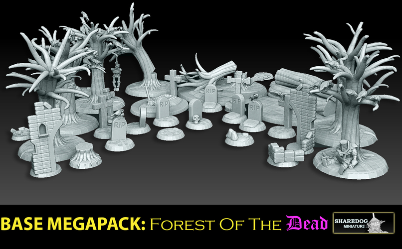 Base Megapack Forest Of The Dead 3D Print 478179