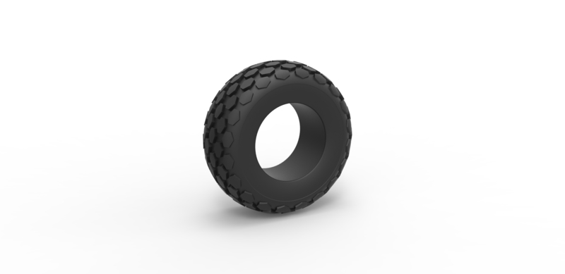 Diecast offroad tire 28 Scale 1 to 25