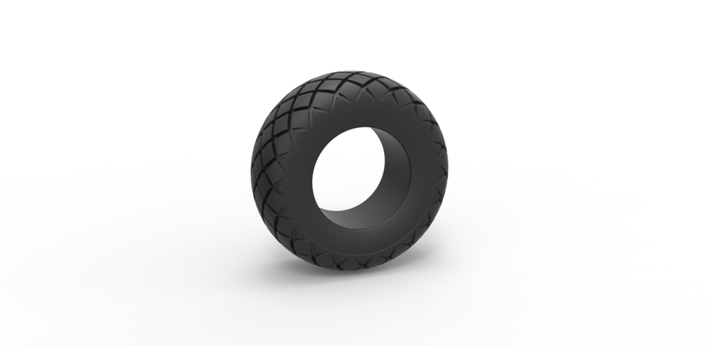 Diecast offroad tire 29 Scale 1 to 25 3D Print 478195