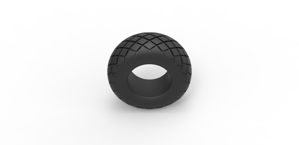 Diecast offroad tire 29 Scale 1 to 25 3D Print 478200