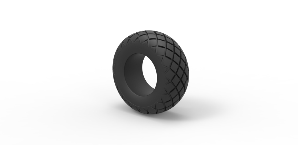 Diecast offroad tire 29 Scale 1 to 25 3D Print 478201