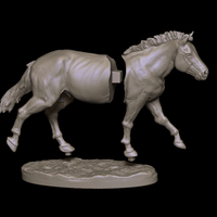 Horse 1-6 scale ready to 3D print - STL 3D print model - Thumbnail 1