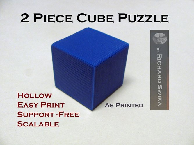 2 Piece Cube Puzzle 3D Print 47822
