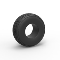 Small Diecast low pressure tire 5 Scale 1 to 25 3D Printing 478222