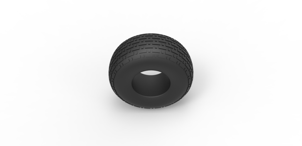 Diecast low pressure tire 5 Scale 1 to 25 3D Print 478227