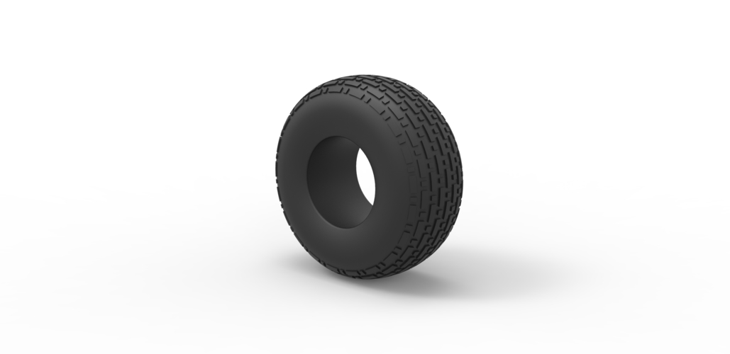 Diecast low pressure tire 5 Scale 1 to 25 3D Print 478228