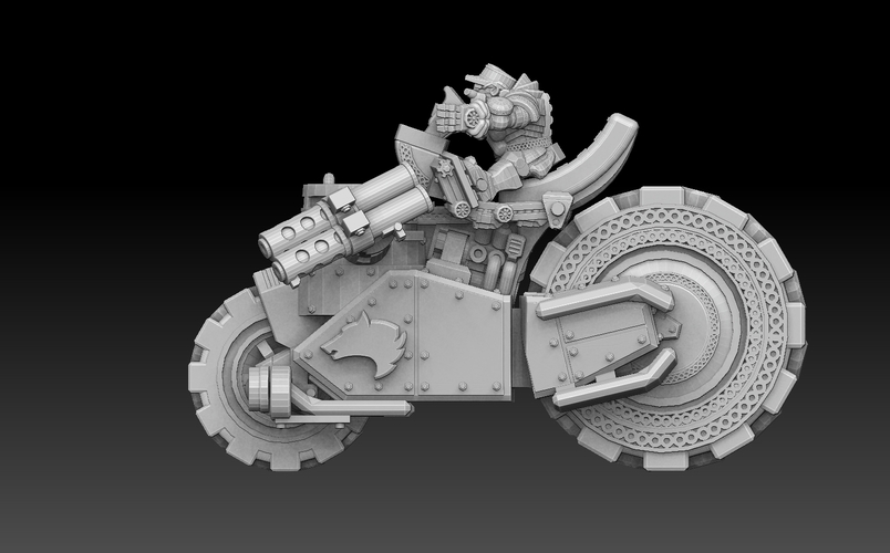 Dwarf Panzer Bike 3D Print 478277