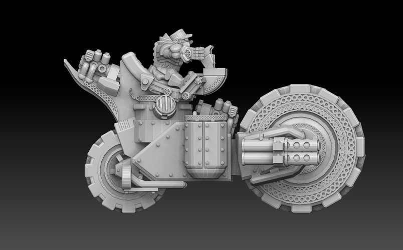 Dwarf Panzer Bike 3D Print 478278