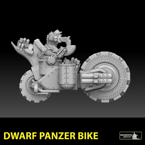 Dwarf Panzer Bike 3D Print 478285