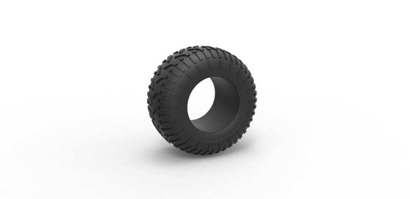 Diecast low pressure tire 6 Scale 1 to 25