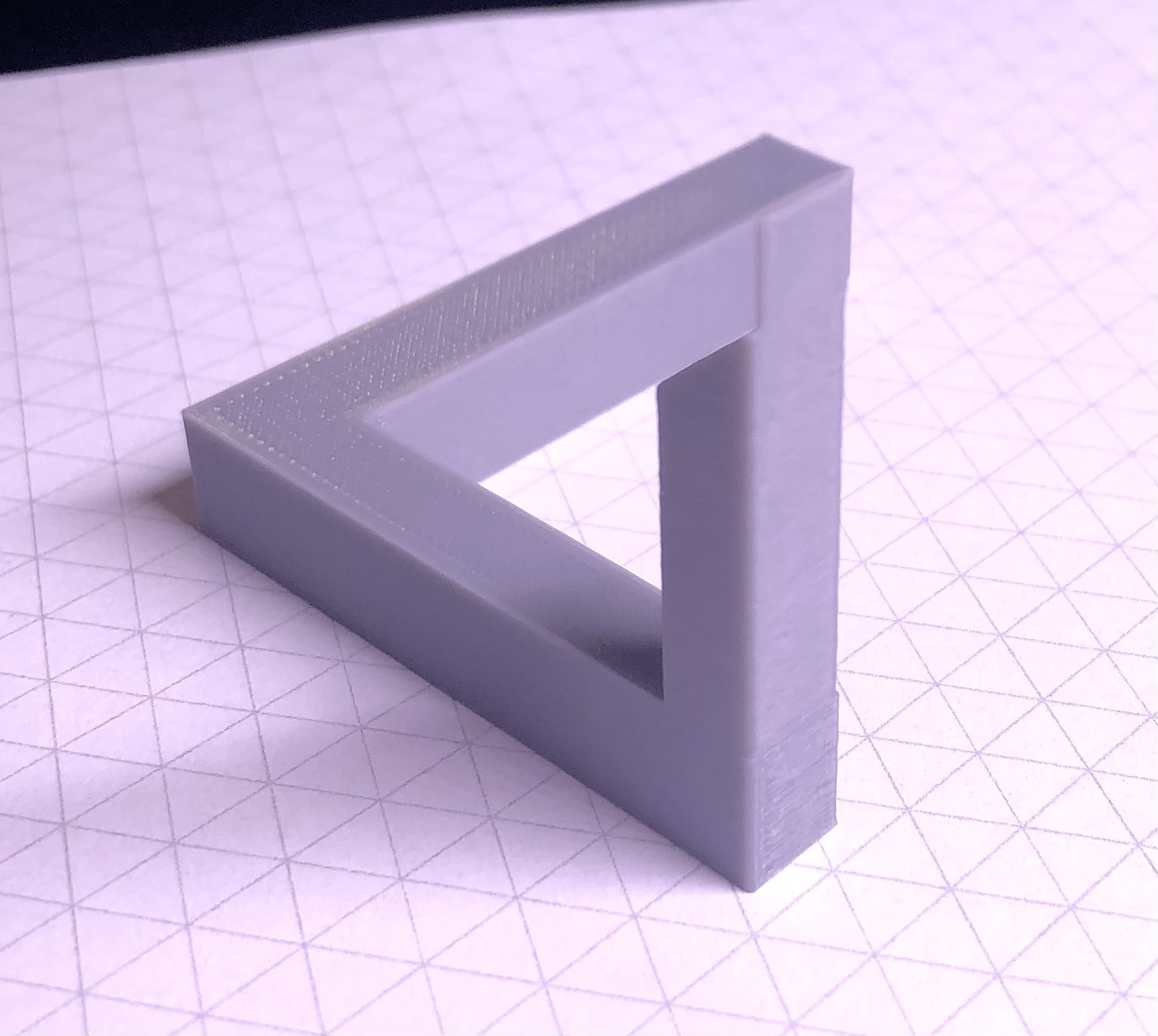 3D Printed Penrose Triangle Impossible Object Optical Illusion by