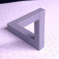 Small Penrose Triangle Impossible Object Optical Illusion 3D Printing 478408