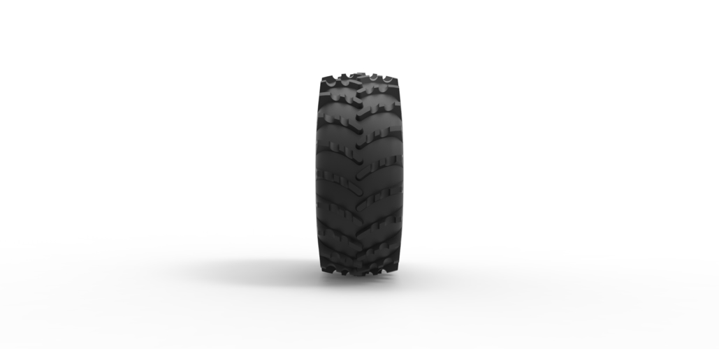 Diecast low pressure tire 7 Scale 1 to 25 3D Print 478417