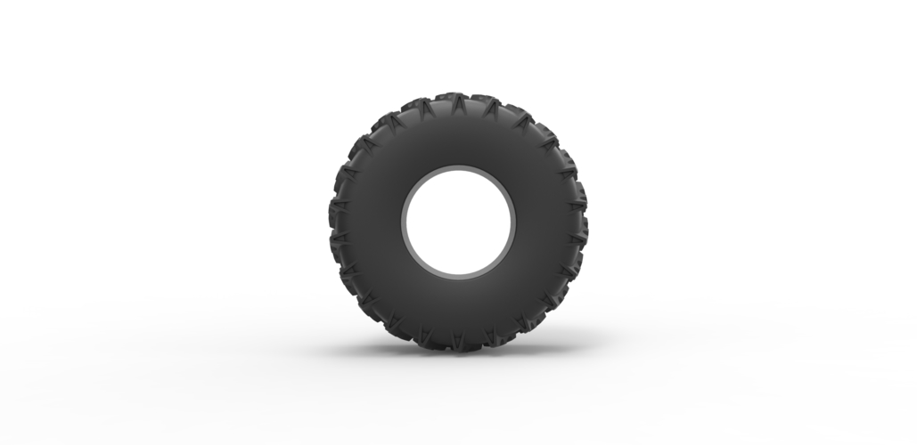 Diecast low pressure tire 7 Scale 1 to 25 3D Print 478418