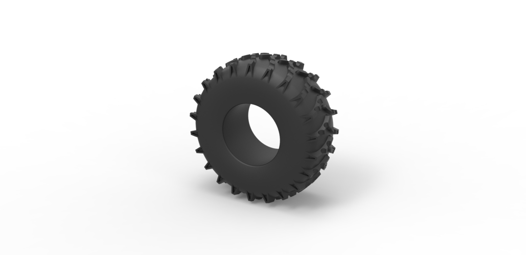 Diecast low pressure tire 7 Scale 1 to 25 3D Print 478420