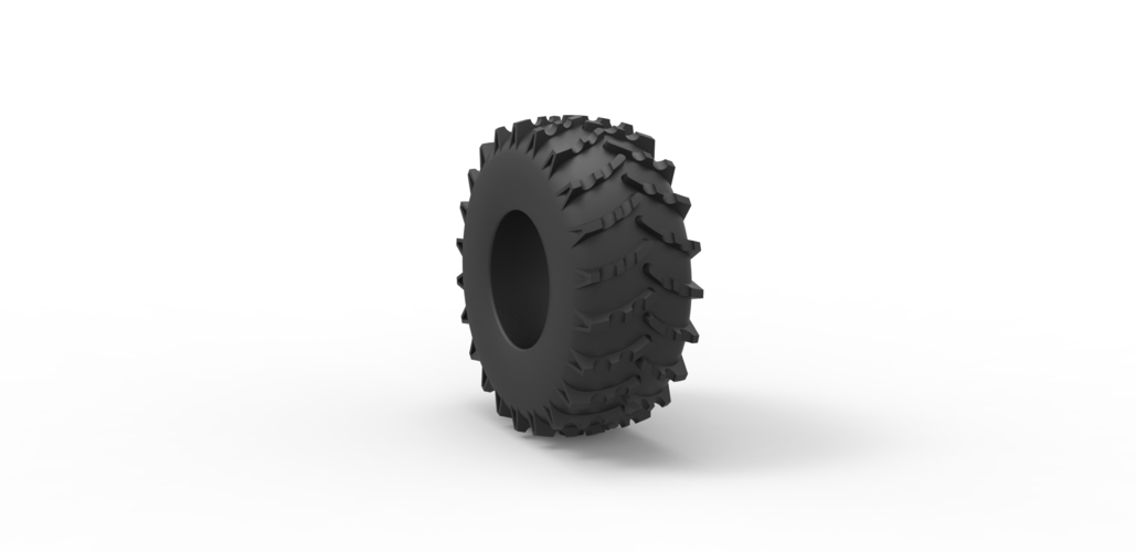 Diecast low pressure tire 7 Scale 1 to 25 3D Print 478421