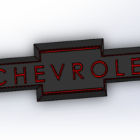 Small Rear Chevy Emblem 3D Printing 478546