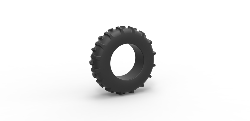 Diecast Tractor tire 3 Scale 1 to 25 3D Print 478547