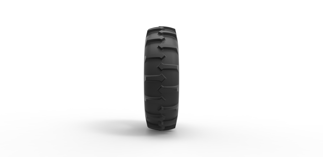 Diecast Tractor tire 3 Scale 1 to 25 3D Print 478550