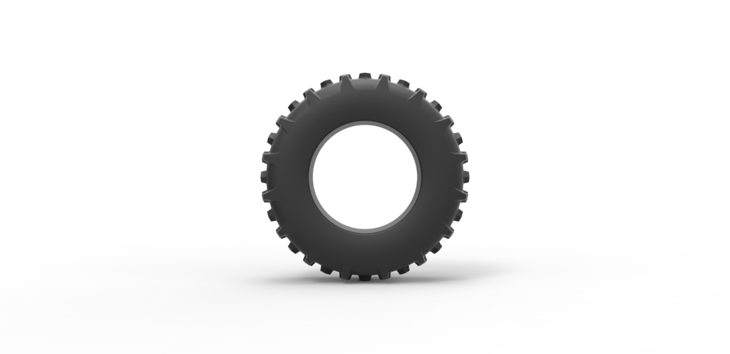 Diecast Tractor tire 3 Scale 1 to 25 3D Print 478551