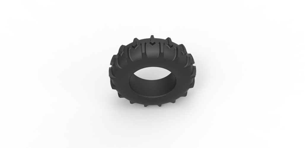 Diecast Tractor tire 3 Scale 1 to 25 3D Print 478552