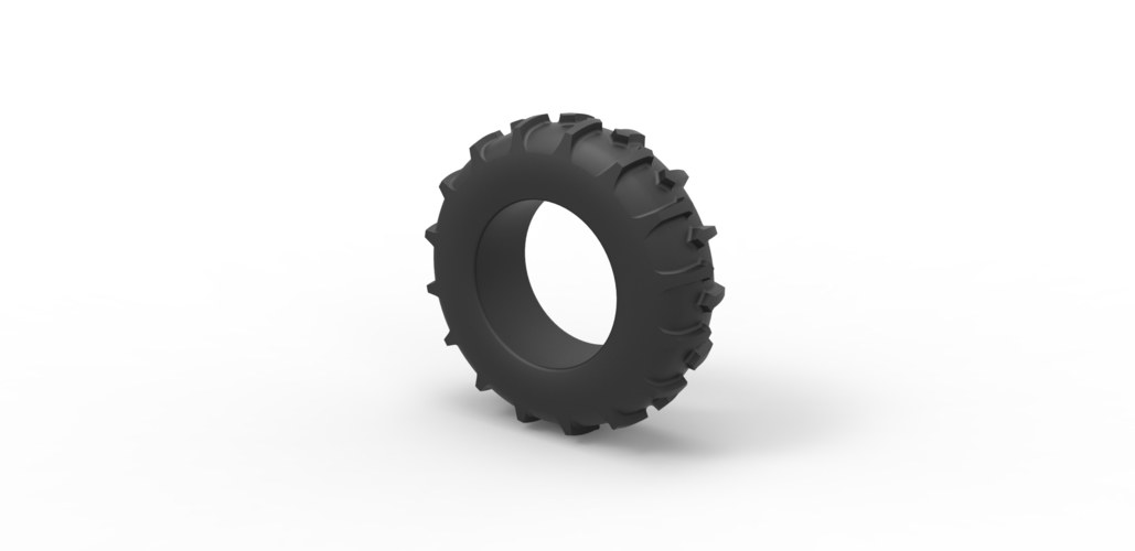 Diecast Tractor tire 3 Scale 1 to 25 3D Print 478553