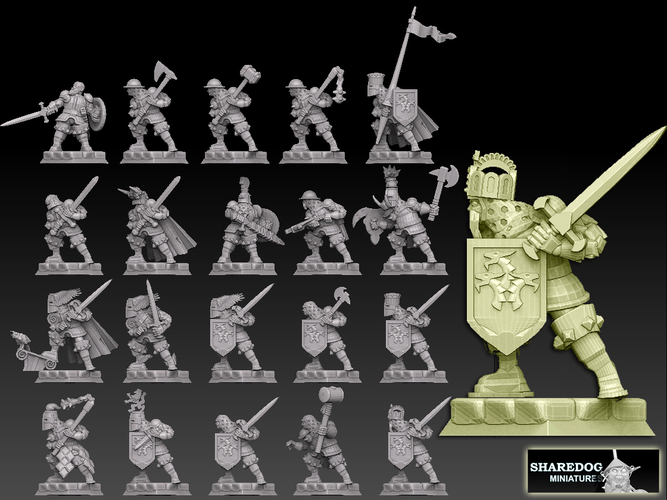 Medieval Knight Megapack 3D Print 478765