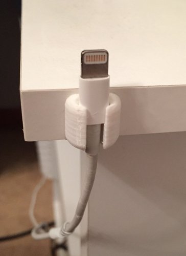  Cable holder for night stand - apple lightning 3D Print 47877