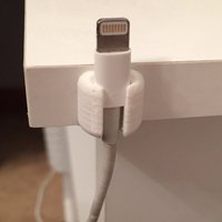  Cable holder for night stand - apple lightning - Thumbnail 1