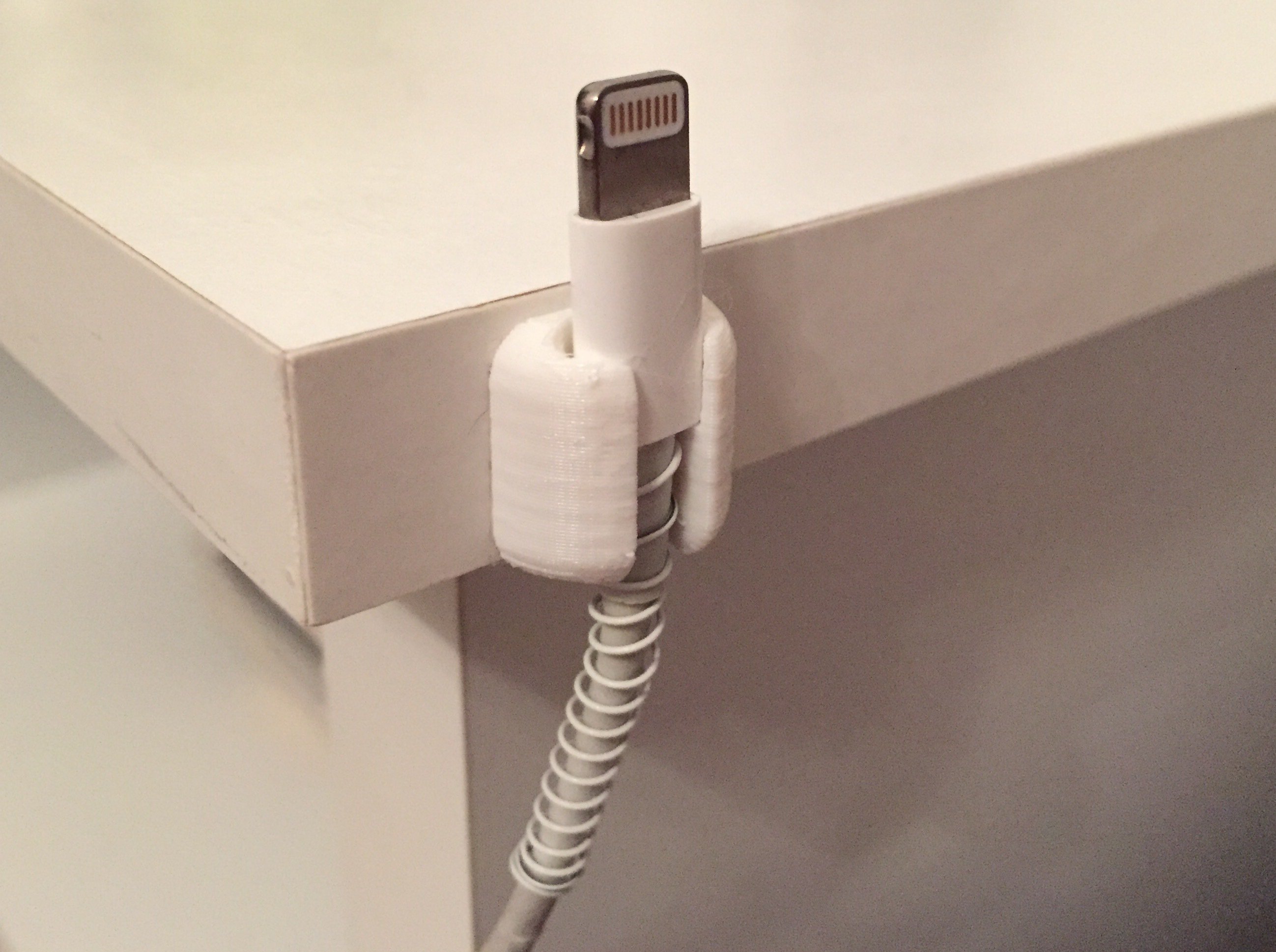 Cable holder for night stand - apple lightning by Ekdahl | Pinshape