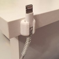Small  Cable holder for night stand - apple lightning 3D Printing 47878